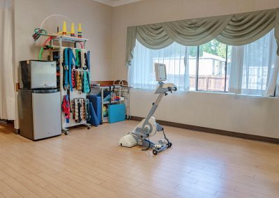 the rehab gym at the Woodland Nursing and Rehab facility